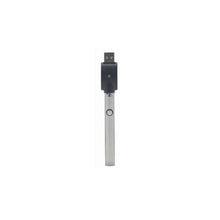 Load image into Gallery viewer, BT350V Adjustable Button Battery Kit with USB Charger. BT350V is a variable voltage battery. Different cartridges come with a wide range of resistance in the atomizers, so it’s important for a battery to be able to adapt on the fly. Quickly cycle through three different voltage settings (3.2V, 3.6V, 4.0V) with 3 clicks of the button. The preheat function (2 clicks) gently warms up the oil for a short time to help gear it up for a good hearty rip.