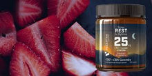 Load image into Gallery viewer, Receptra Rest for Nighttime CBD Gummies 25mg Mountain Strawberry CBD + CBN Gummies
