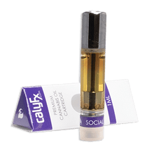 Load image into Gallery viewer, Experience euphoria and energy long into the evening to fully enjoy your social scene. CalyFx’s unique blend of terpenes and full-spectrum CBD distillate may lift your confidence in social settings.    600mg CBD &amp; Terpene Blends 100% full-spectrum CBD, CBG, CBN oil 100% plant-based terpenes No PG – propylene glycol No VG – vegetable glycerine No MCT – medium chain triglycerides 100% CA pesticide compliant Independent lab tested Top of the line hardware / ceramic coil / C-Cell cartridges  