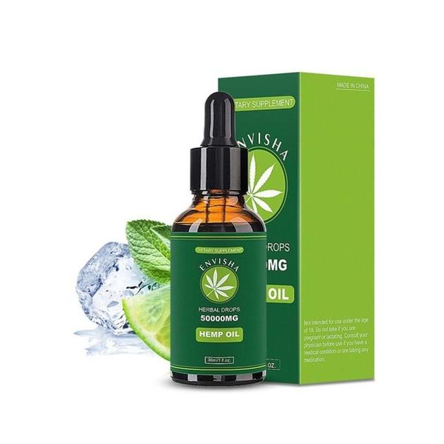 Envisha Hemp Oil CBD 50000mg Dietary Supplement Herbal Tincture Drops 30ml 1 fl.oz.
