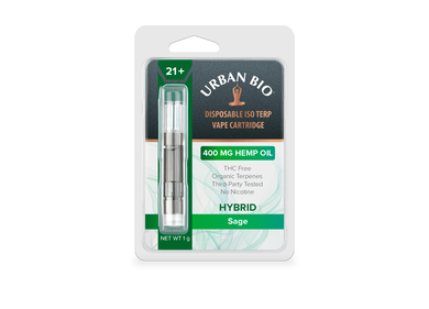 Hybrid Urban Bio Disposable ISO Terp Vape Cartridges (400 mg) | 1 gram cartridge PURE INHALATION CANNABIDIOL CARTRIDGES* Each cartridge boasts an especially pure level of MCT extract with high antioxidants and naturally-derived strain-specific organic Terpenes and no carcinogens. Third-party tested for vitamin E acetate, heavy metals and other solvents.  Featuring an especially pure level of MCT oil with high antioxidants and naturally-derived strain-specific organic terpenes.